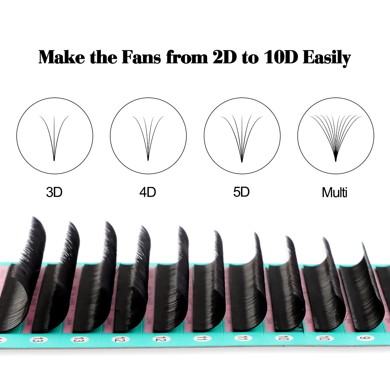 Fournitures d'extension de cils C Curl 0,07 Extensions de cils à volume rapide Easy Fan 3D 4D 5D 6D 7D 10D Cils à floraison automatique Cils à éventail automatique Volume russe Cils individuels (C-0,07, 20-25 mm) C-0,07 20-25 mm