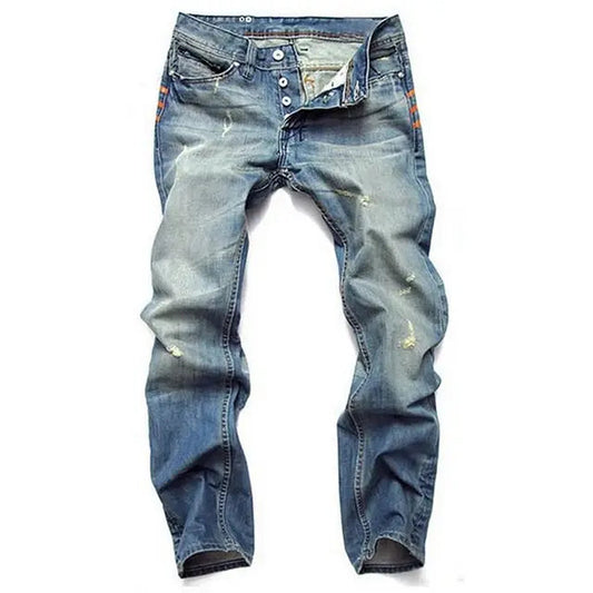 Casual Men Jeans Straight Cotton High Quality Denim Pants Vivareflex Online