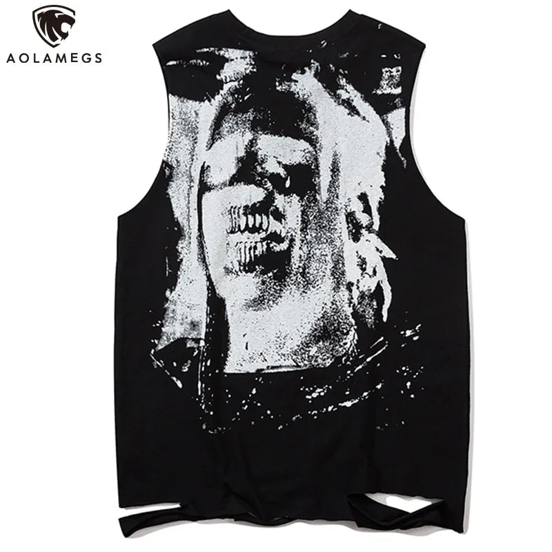 Men Horror Portrait Tank Top Vivareflex Online