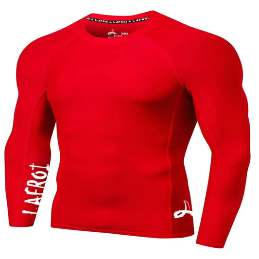 LAFROI Men's Long Sleeve UPF 50+ Baselayer Skins Performance Fit Compression Rash Guard