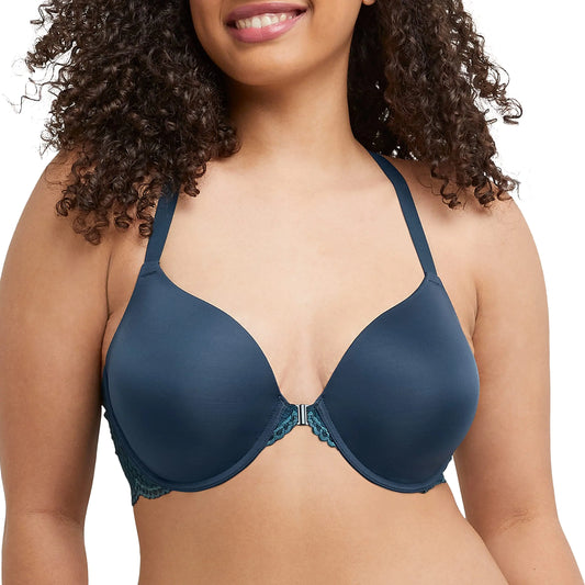 Maidenform Womens One Fab Fit Everyday Full Coverage Racerback Bra 34C Urchin Teal/Bleached Indigo - Vivareflex Online