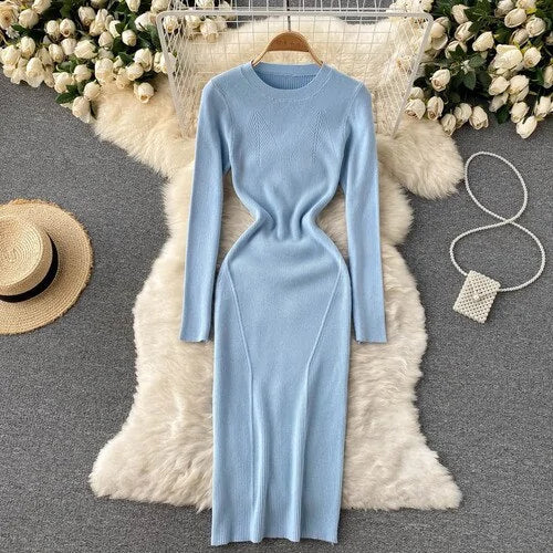 Tight Stretch Knitted Dress For Women Vivareflex Online