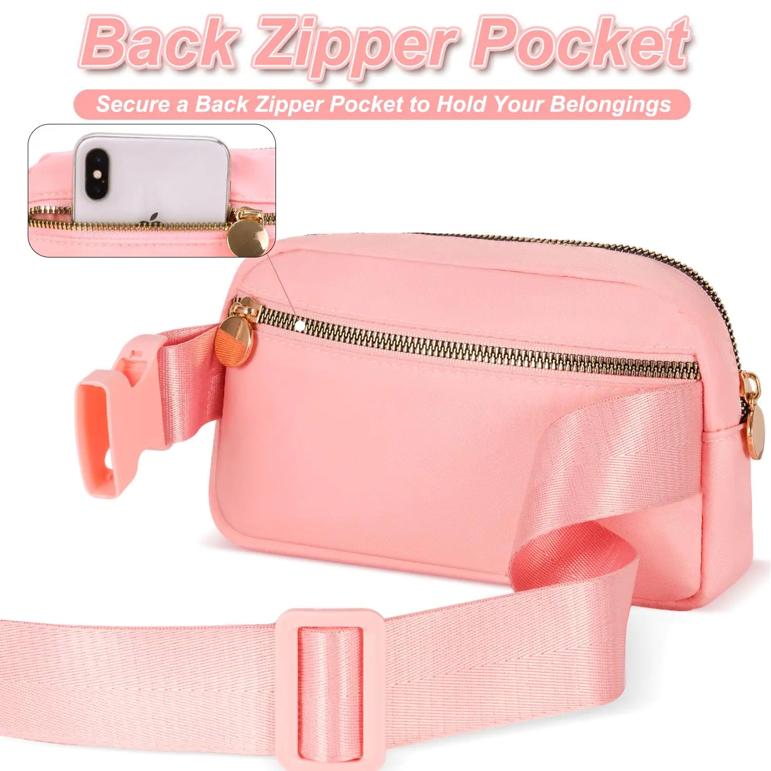 Trendy Monogrammed Crossbody & Waist Bag – Peach, Initial H - Vivareflex Online