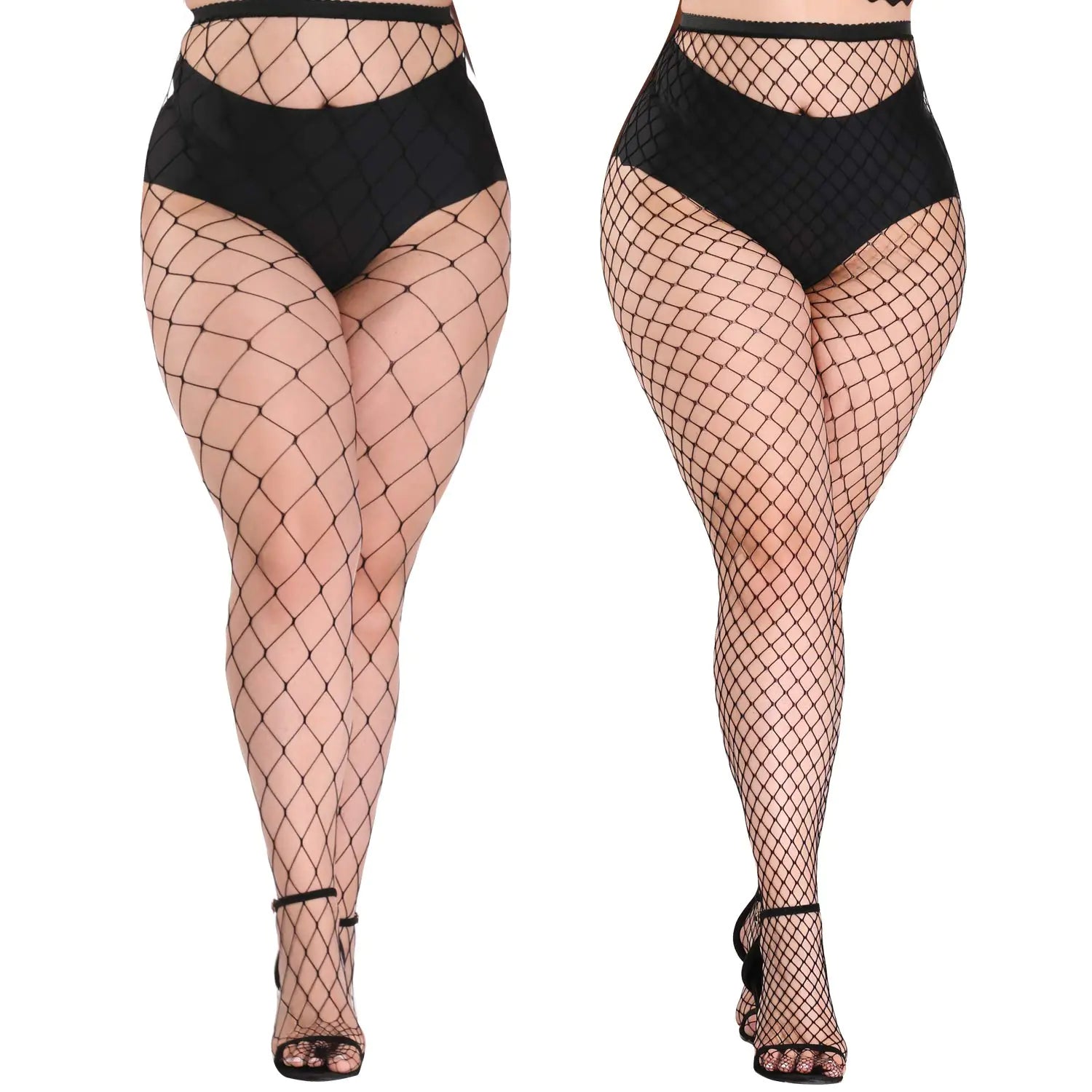 Akiido Sparkle Rhinestone Fishnet Stockings, High Waist Tights for Women, Party Mesh Pantyhose - 2 Pairs - Vivareflex Online