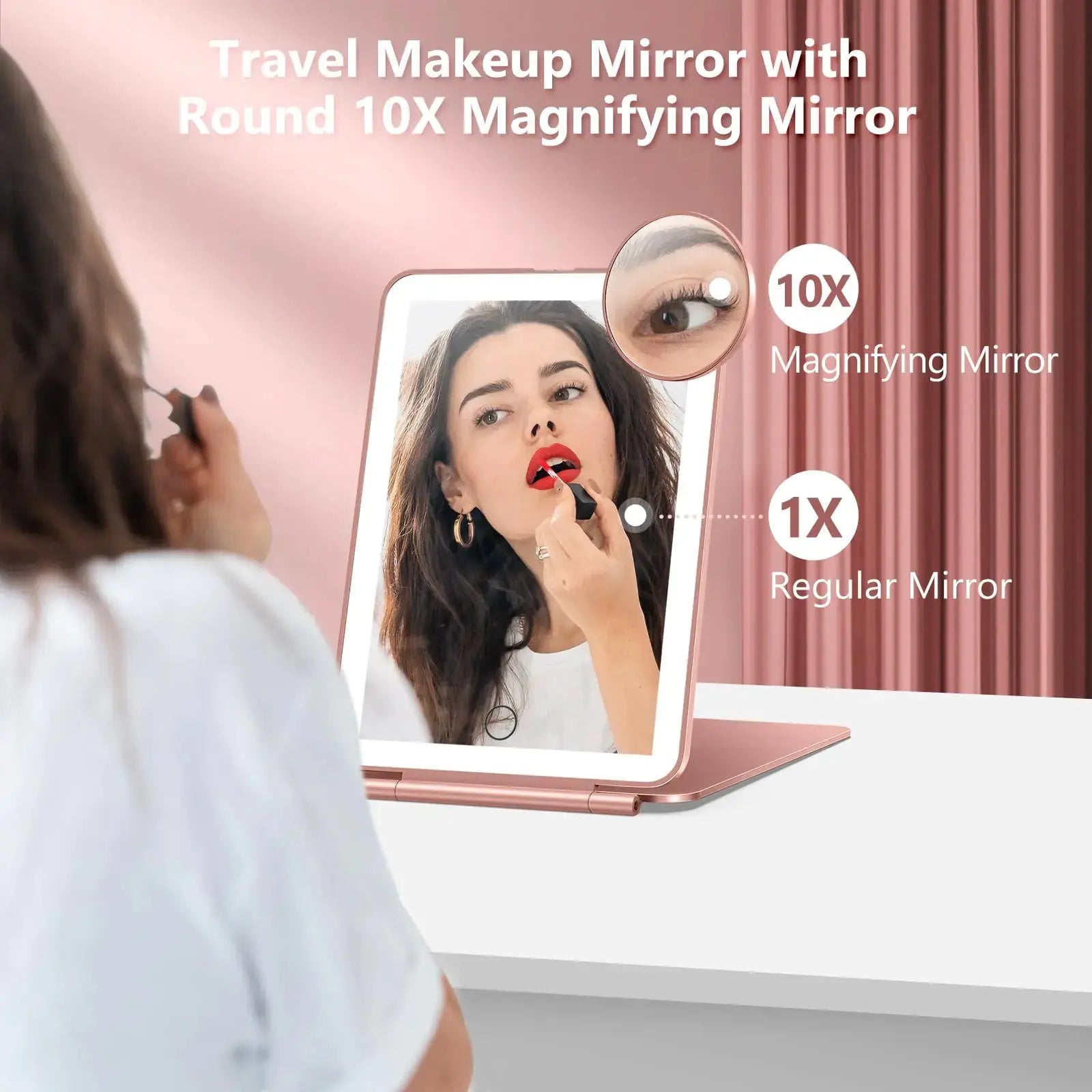 Vanity Mirror with 80LEDs, 3 Color Lighting_Vivareflex_Online