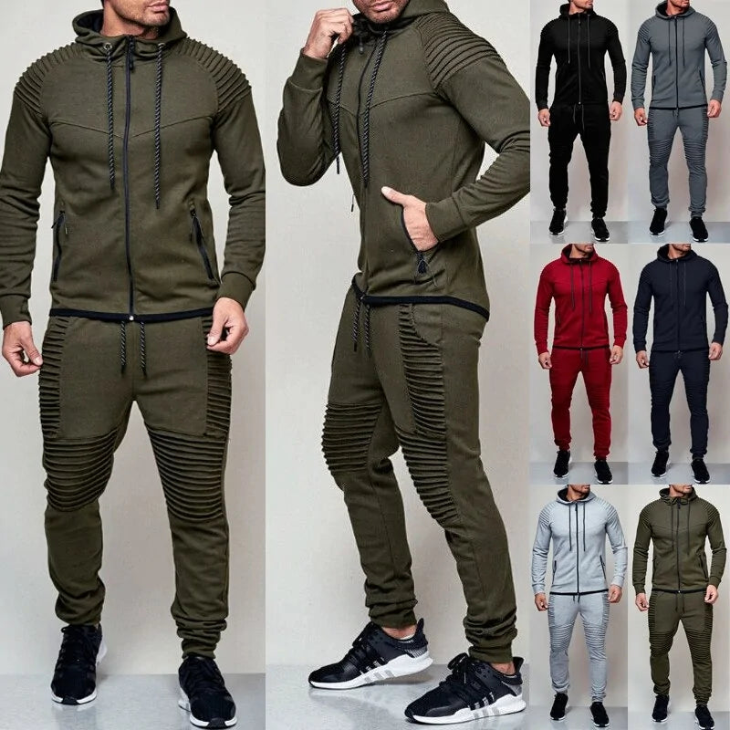 2 Pieces Autumn Running Tracksuit Men Vivareflex Online