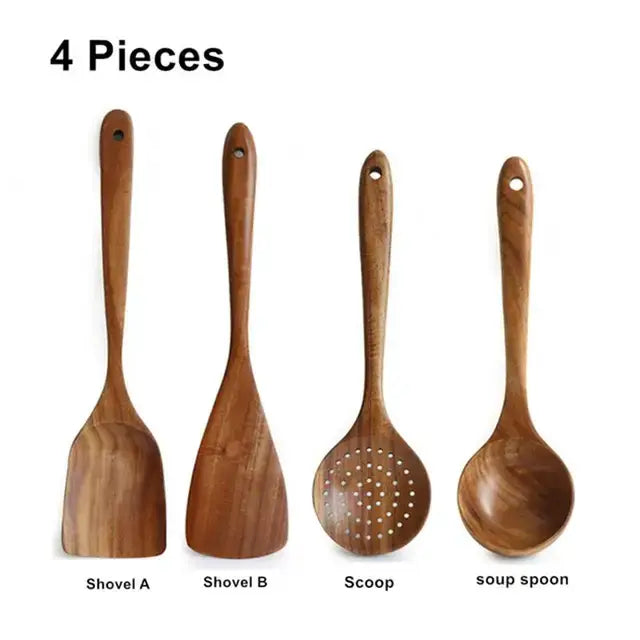 Natural Wood Tableware Spoon Ladle - Vivareflex Online