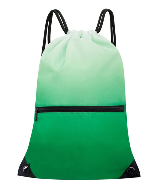 HOLYLUCK Drawstring Backpack Bag Sport Gym Sackpack Gradient Green - Vivareflex Online