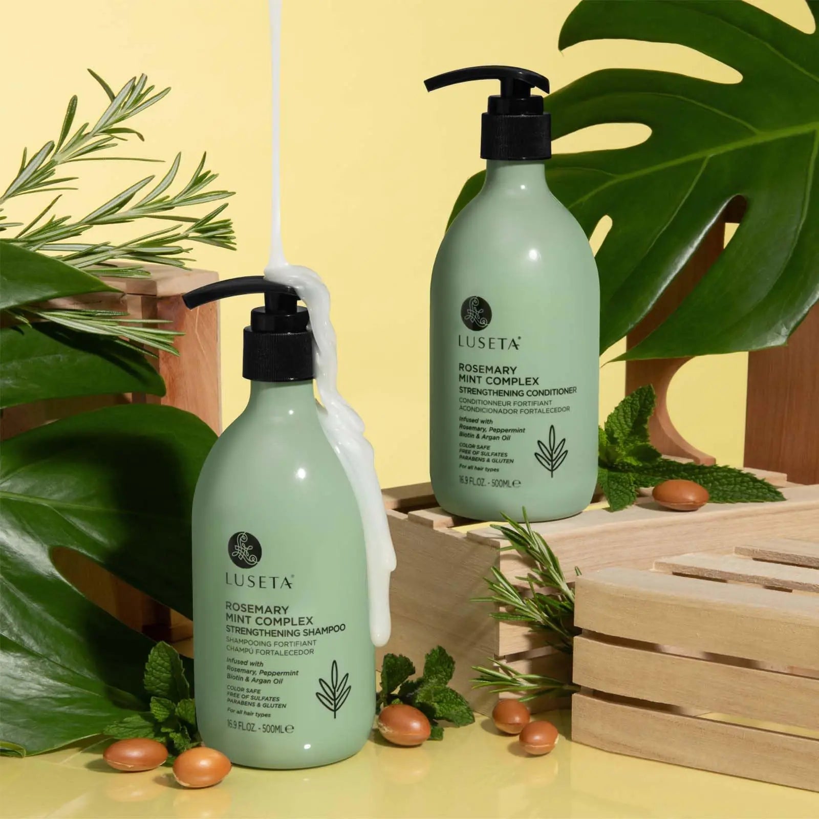 Luseta Rosemary Mint Strengthening Shampoo & Conditioner for Thin Hair - Vivareflex Online