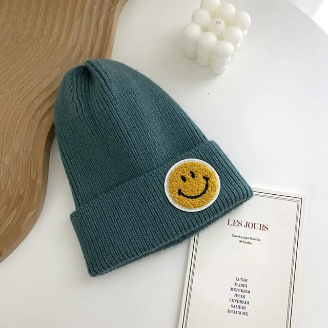 Smiley Face Warm Knitted Hat for Men And Women Vivareflex Online