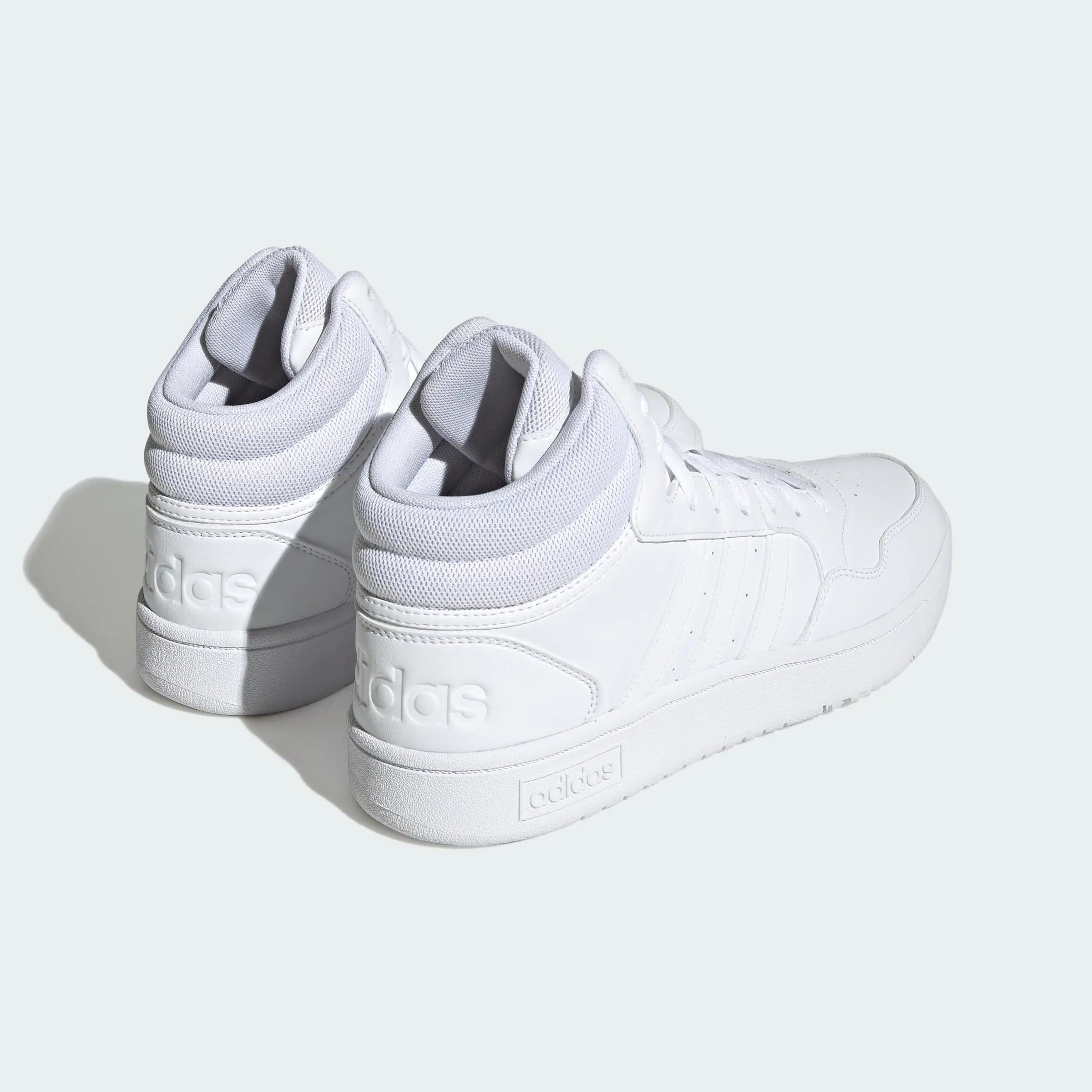 Zapatillas de deporte adidas Hoops 3.0 Mid para hombre, color blanco/blanco/blanco 