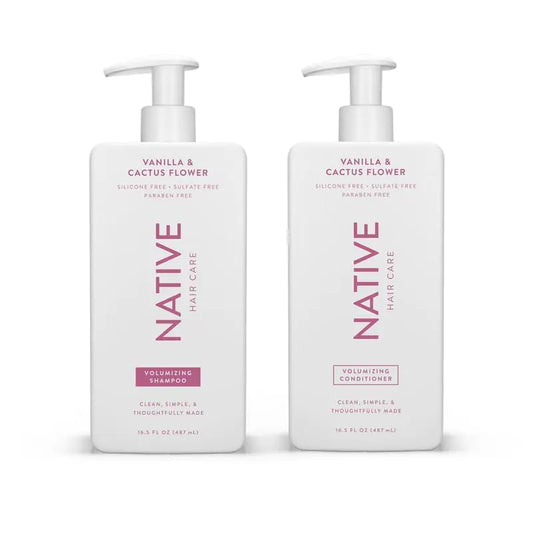 Native Vanilla & Cactus Flower Strengthening Shampoo & Conditioner Set – 16.5 fl oz - Vivareflex Online