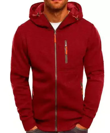 Men's Fleece Color Hoodie Zip Front Hooded Sweatshirt Vivareflex Online