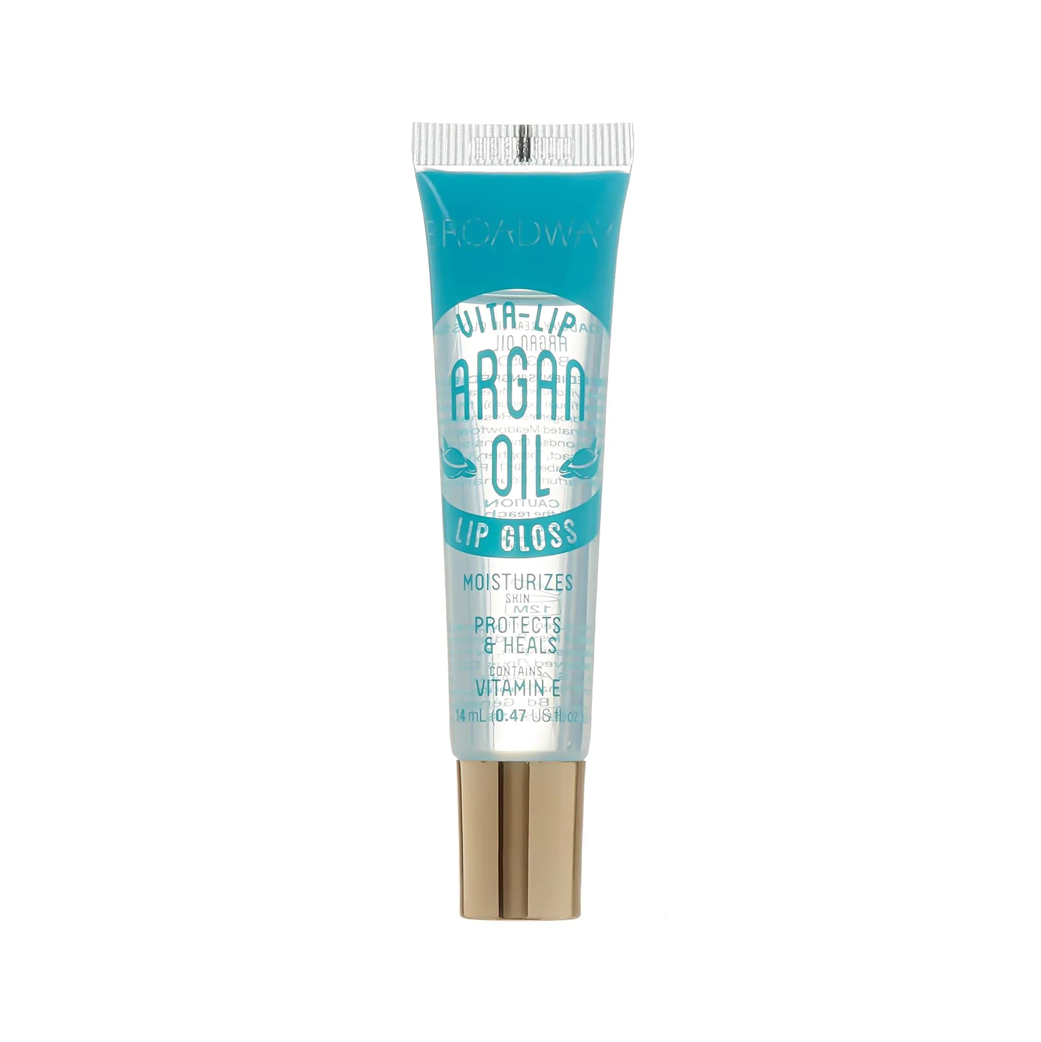 Brillant à lèvres transparent Broadway Vita-Lip 0,47 oz/14 ml (5 pièces menthe et noix de coco et beurre de rose musquée et de mangue et huile d'argan) (LOT DE 5)