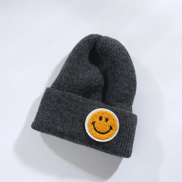 Smiley Face Warm Knitted Hat for Men And Women Vivareflex Online