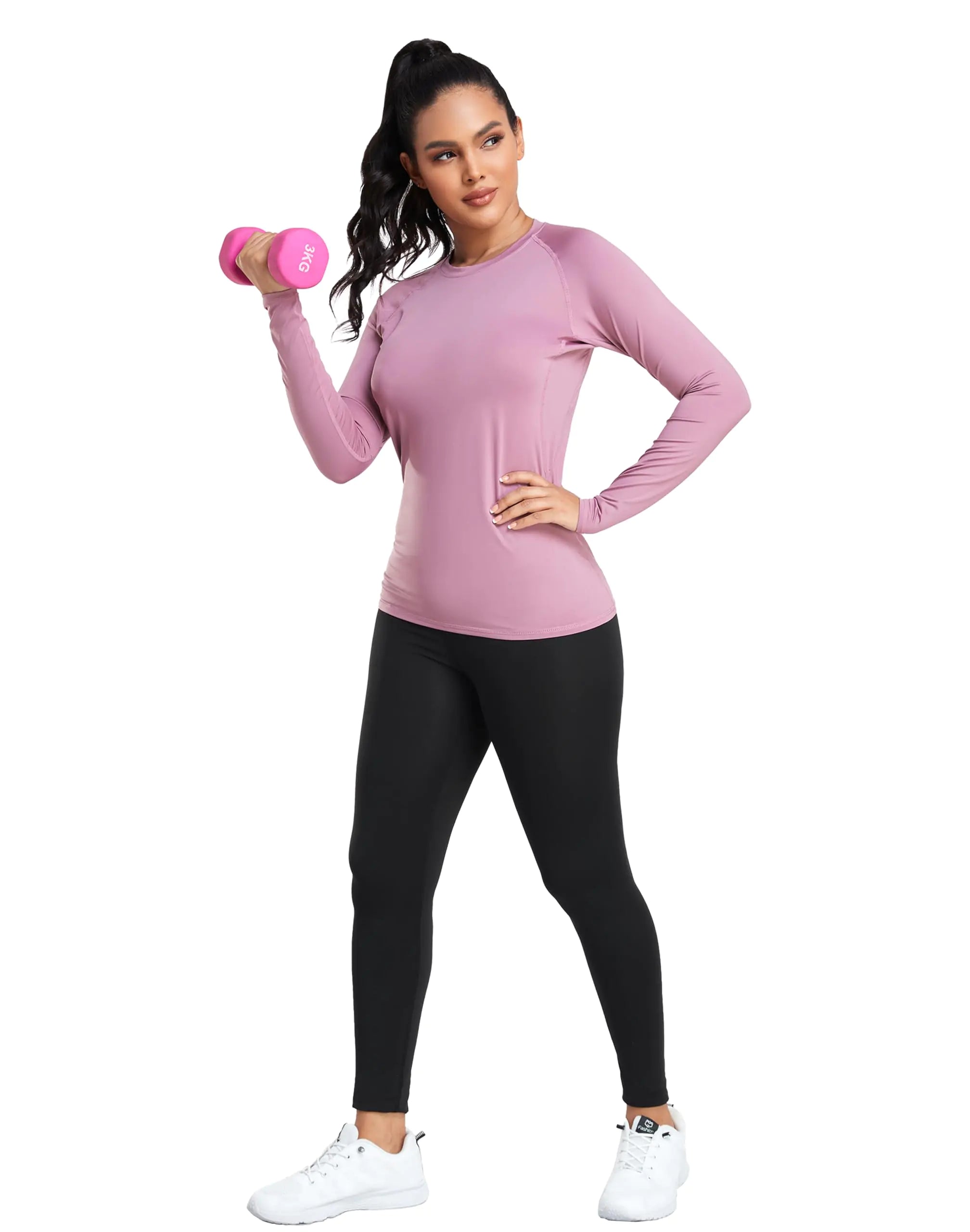 TELALEO 4 Pack Women's Compression Shirt Long Sleeve Performance Workout Baselayer Athletic Top Sports - Vivareflex Online