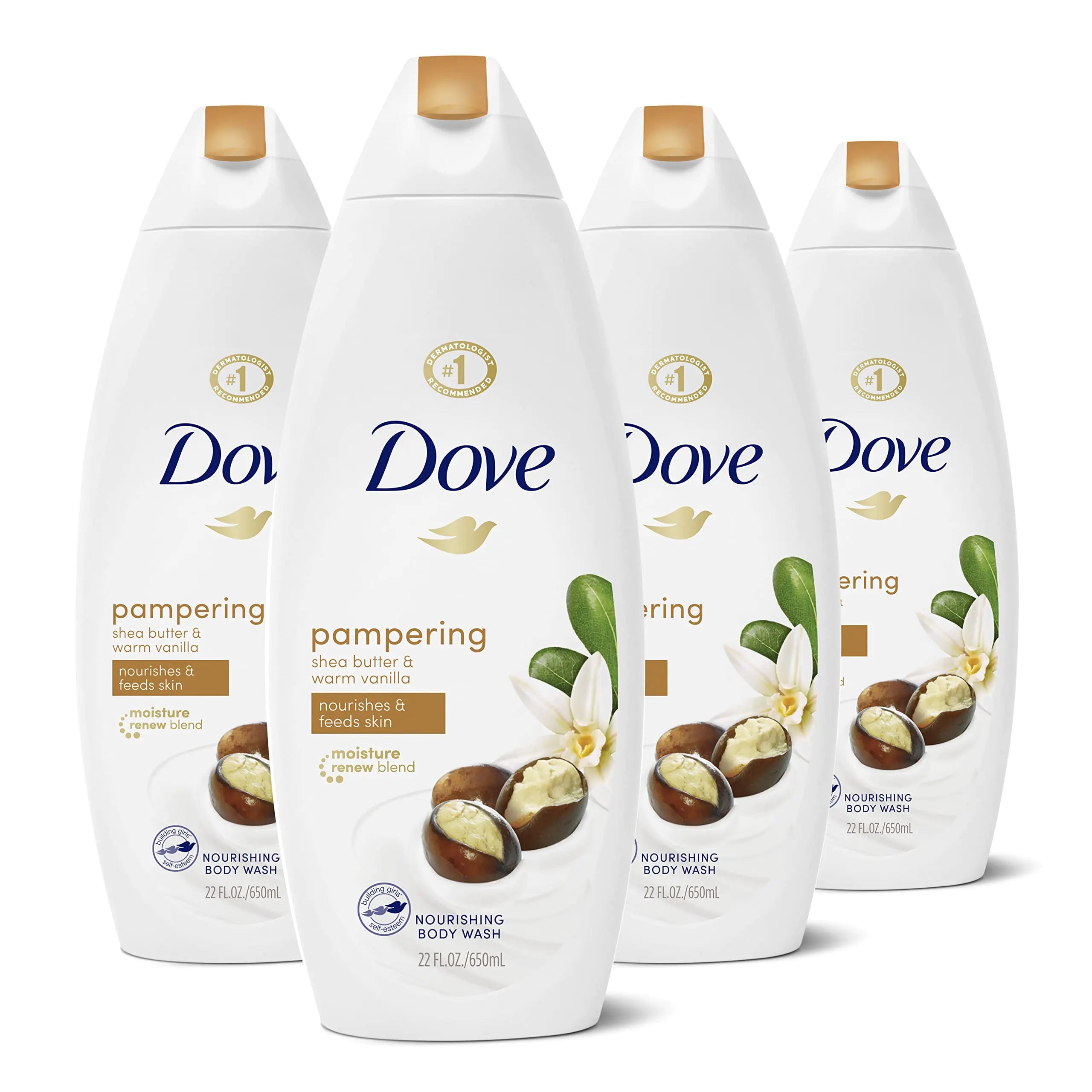 Dove Purely Pampering Body Wash for Dry Skin – Shea Butter & Warm Vanilla, 22 Fl Oz (Pack of 4) - Vivareflex Online