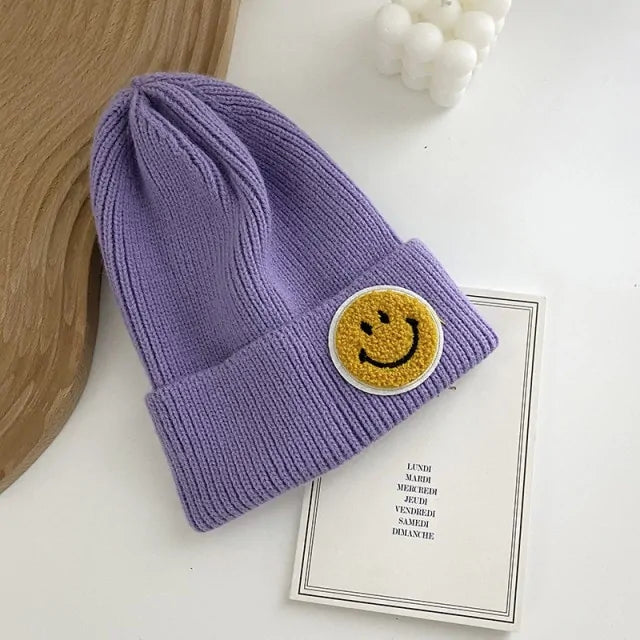 Smiley Face Warm Knitted Hat for Men And Women Vivareflex Online