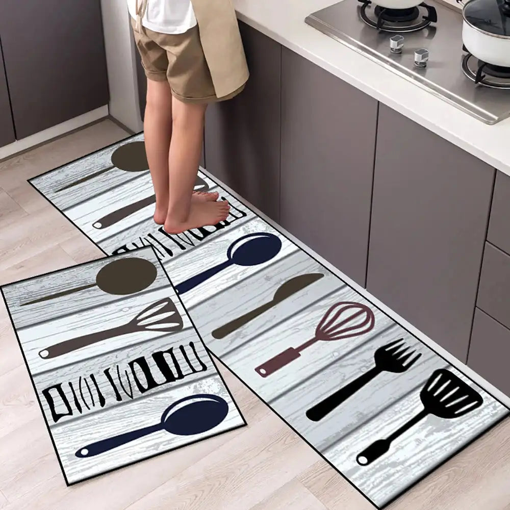 Tapis de cuisine antidérapant moderne