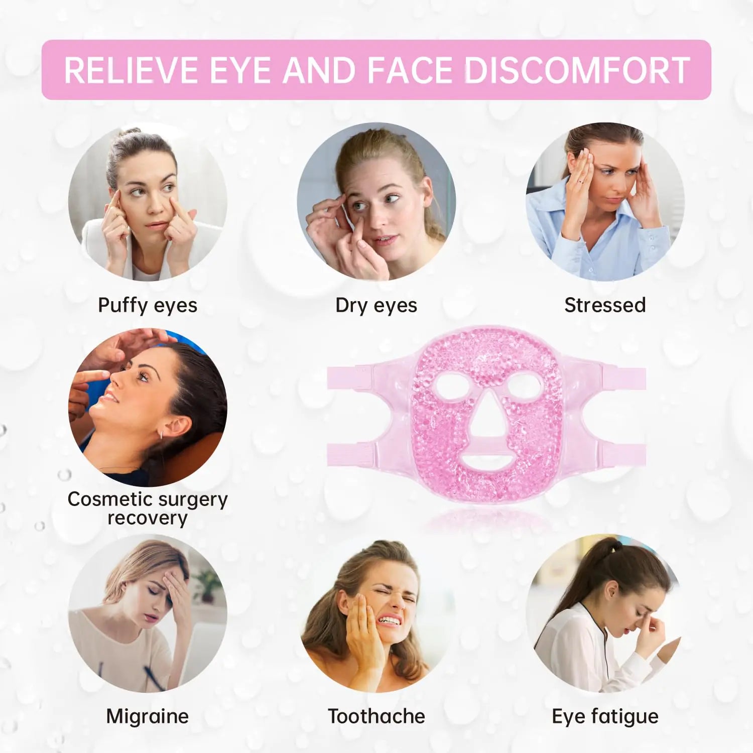 Face Eye Mask Ice Pack for Reducing Puffiness, Bags Under Eyes, Puffy Dark Circles Vivareflex Online