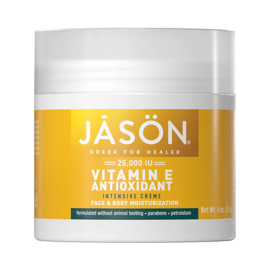 JASON Vitamin E 25, 000 IU Intensive Moisturizing Crème, For Face and Body, 4 Fluid Ounces 25000 IU - Vivareflex Online