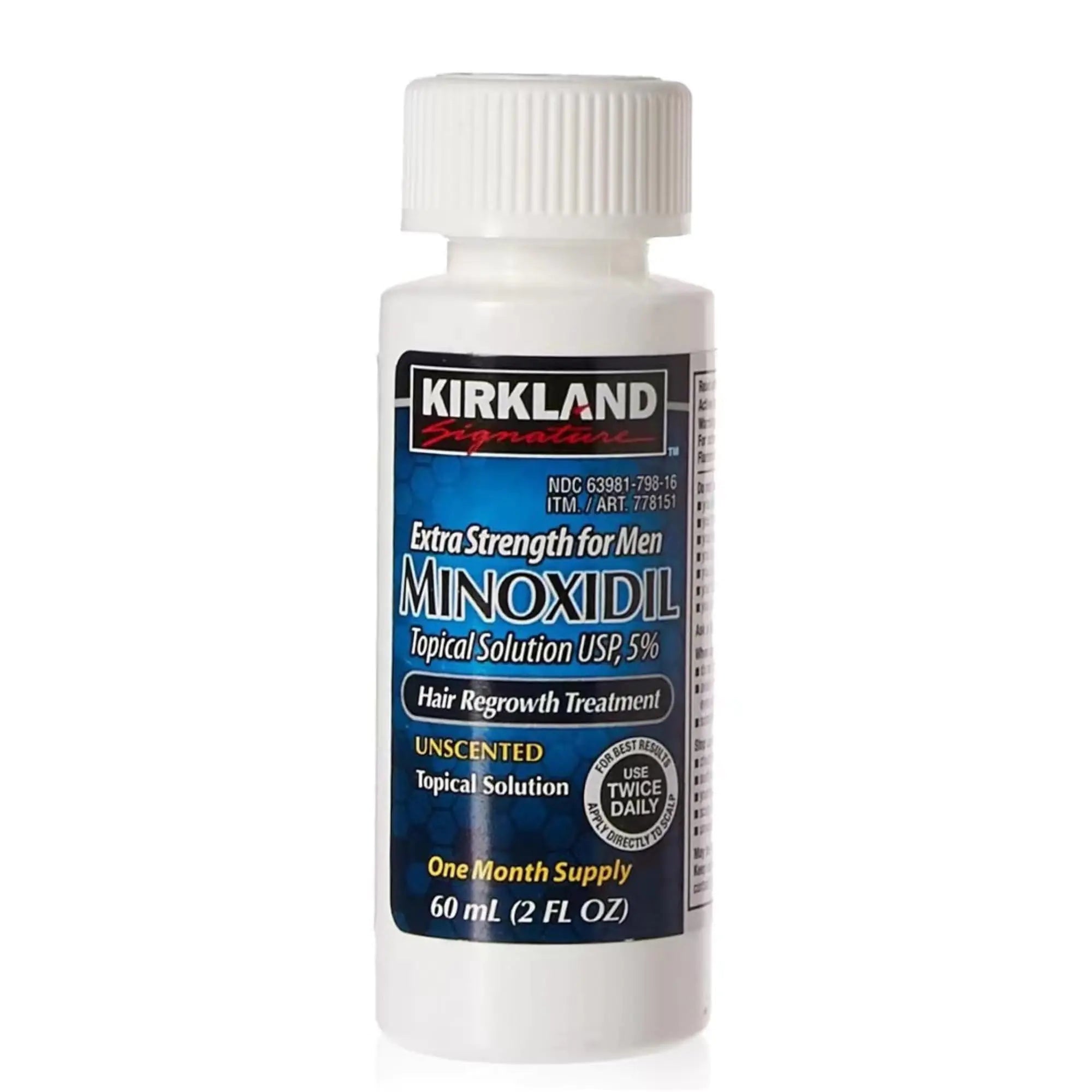 Kirkland Men Hair Loss Regrowth Revitalizes Hair Follicles 5% Minoxidil Topical Solution 3 Months Supply Size 3 X 2 Fl. Oz (60 Ml) Original