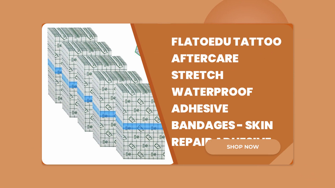 Flatoedu Tattoo Aftercare Stretch Waterproof Adhesive Bandages - Skin Repair Adhesive by@Outfy