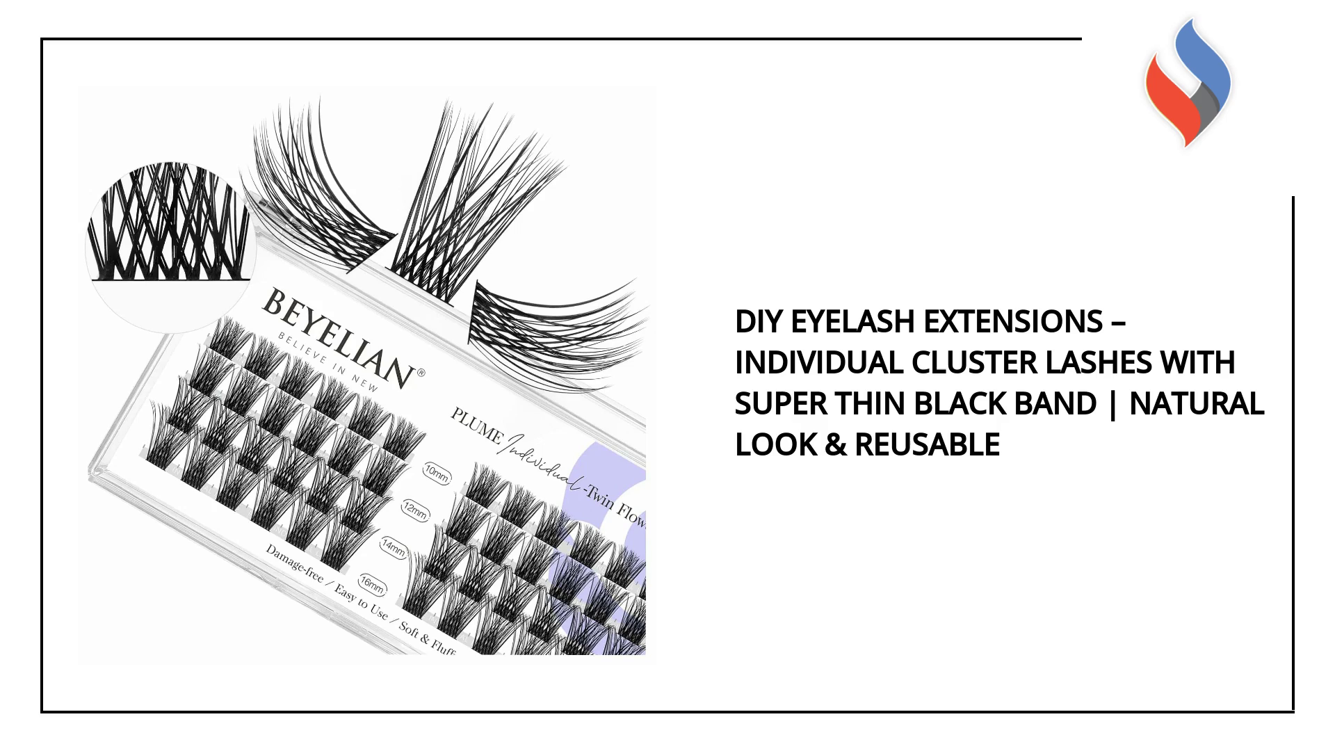 DIY Eyelash Extensions – Individual Cluster Lashes with Super Thin Black Band | Natural Look & Reusable by@Outfy