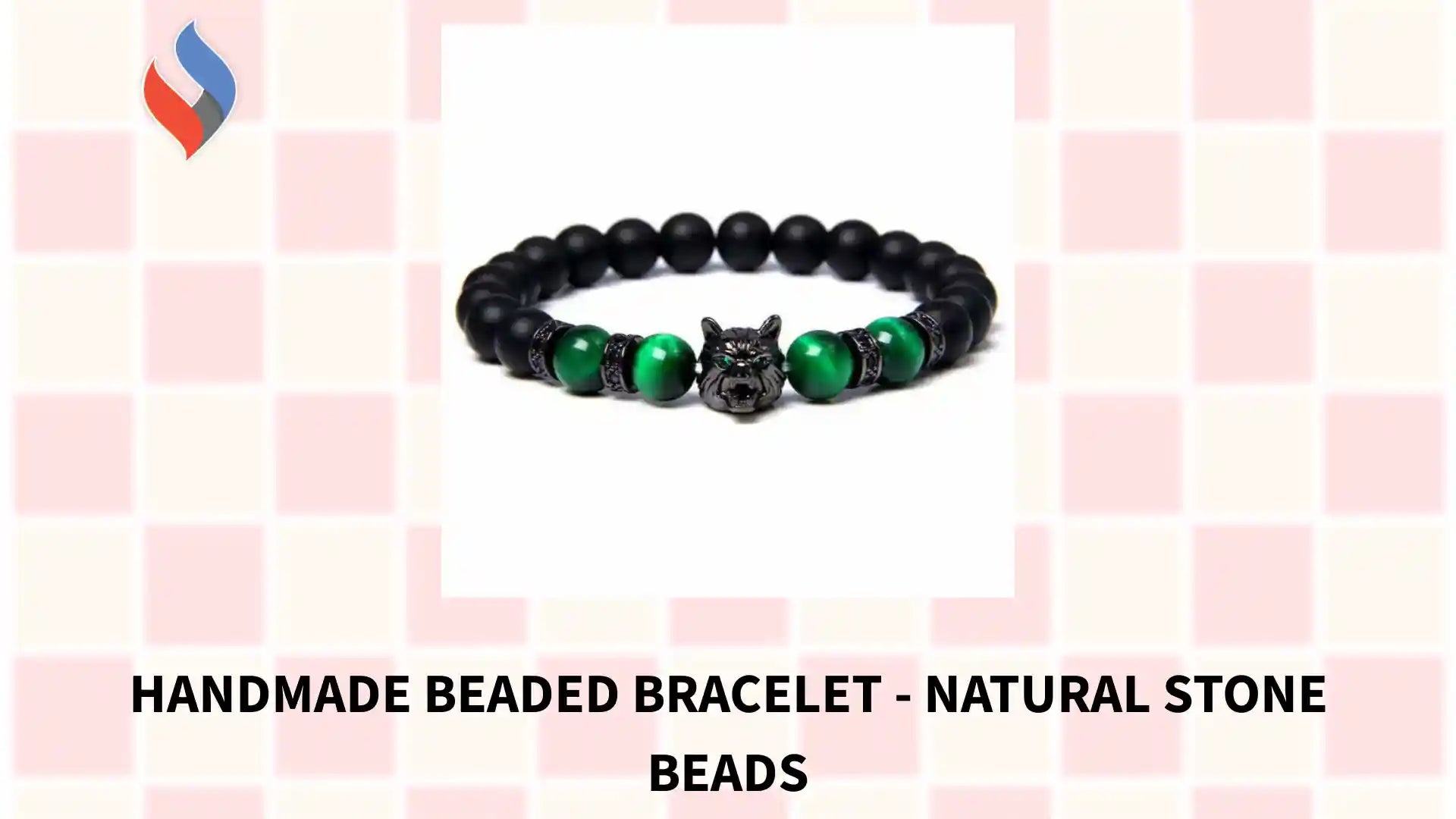 Handmade Beaded Bracelet - Natural Stone Beads by@Outfy