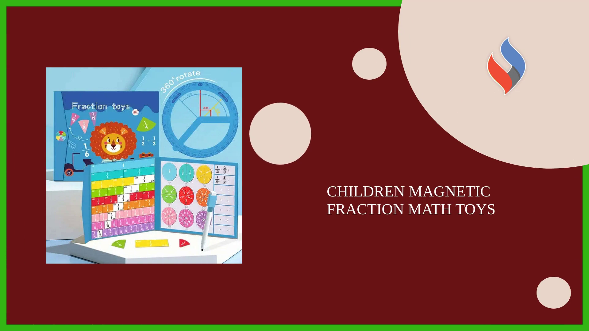 Children Magnetic Fraction Math Toys by@Outfy