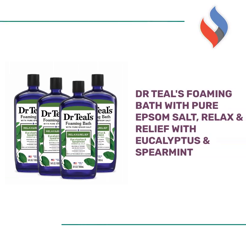 Dr Teal's Foaming Bath with Pure Epsom Salt, Relax & Relief with Eucalyptus & Spearmint by@Outfy