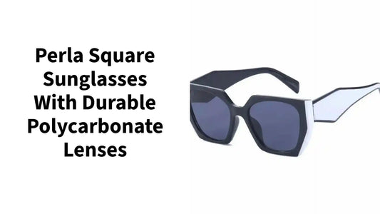 Perla Square Sunglasses with Durable Polycarbonate Lenses by@Outfy