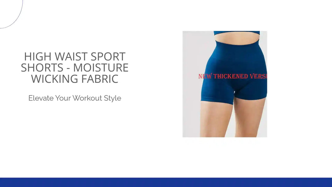 High Waist Sport Shorts - Moisture Wicking Fabric by@Outfy