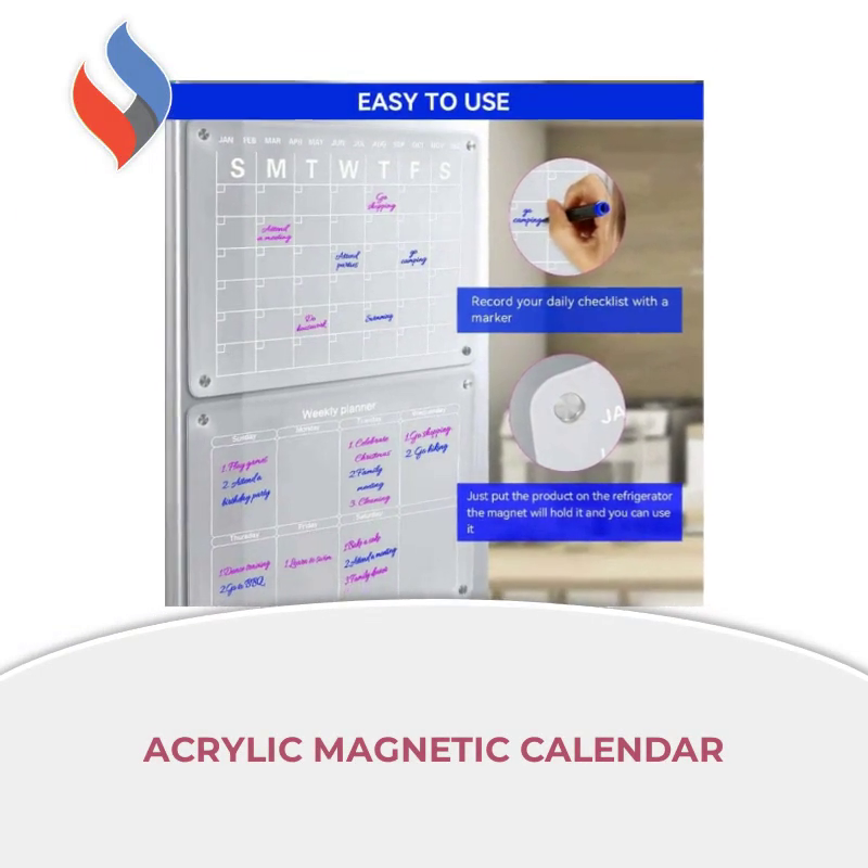 Acrylic Magnetic Calendar by@Outfy