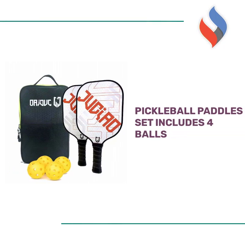 Pickleball Paddles Set Includes 4 Balls by@Outfy