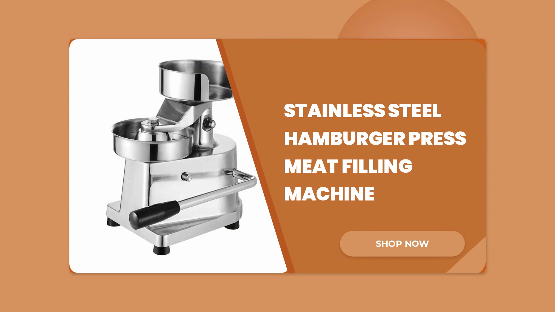 Stainless Steel Hamburger Press Meat Filling Machine by@Outfy