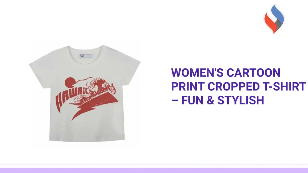 Women&#039;s Cartoon Print Cropped T-Shirt &ndash; Fun &amp; Stylish by@Outfy