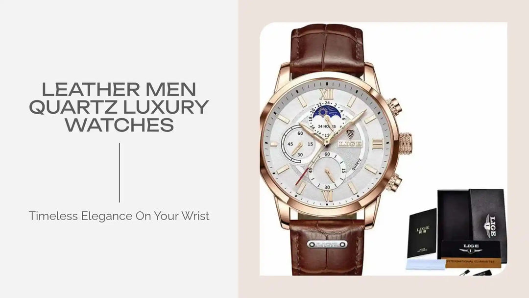 Leather Men Quartz Luxury Watches by@Outfy