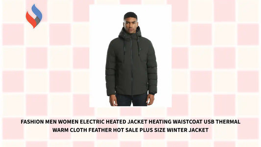 Fashion Men Women Electric Heated Jacket Heating Waistcoat USB Thermal Warm Cloth Feather Hot Sale Plus Size Winter Jacket by@Outfy