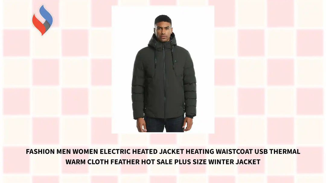 Fashion Men Women Electric Heated Jacket Heating Waistcoat USB Thermal Warm Cloth Feather Hot Sale Plus Size Winter Jacket by@Outfy