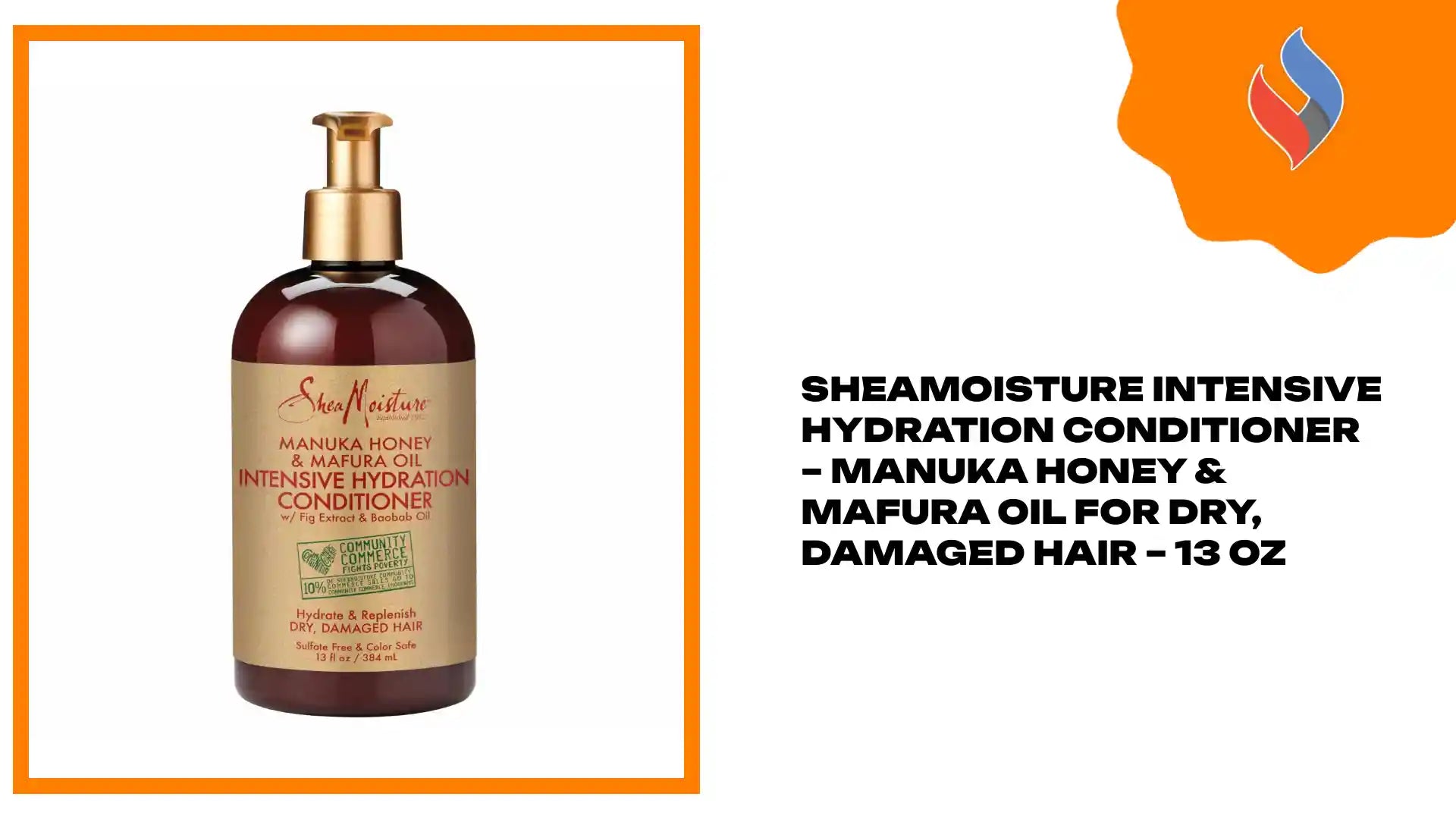 SheaMoisture Intensive Hydration Conditioner – Manuka Honey & Mafura Oil for Dry, Damaged Hair – 13 oz by@Outfy