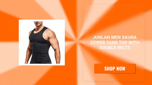 Junlan Men Sauna Zipper Tank Top with Double Belts by@Outfy