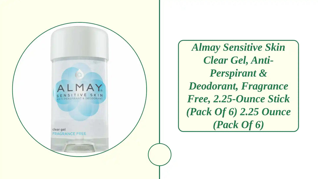 Almay Sensitive skin Clear Gel, Anti-Perspirant &amp; Deodorant, Fragrance Free, 2.25-Ounce Stick (Pack of 6) 2.25 Ounce (Pack of 6) by@Outfy