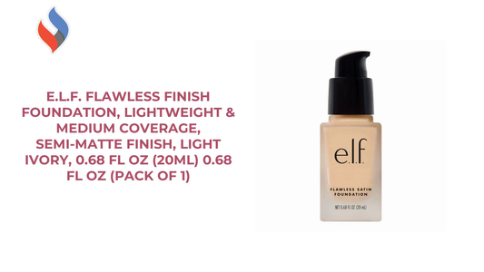 e.l.f. Flawless Finish Foundation, Lightweight &amp; Medium Coverage, Semi-Matte Finish, Light Ivory, 0.68 Fl Oz (20mL) 0.68 Fl Oz (Pack of 1) by@Outfy