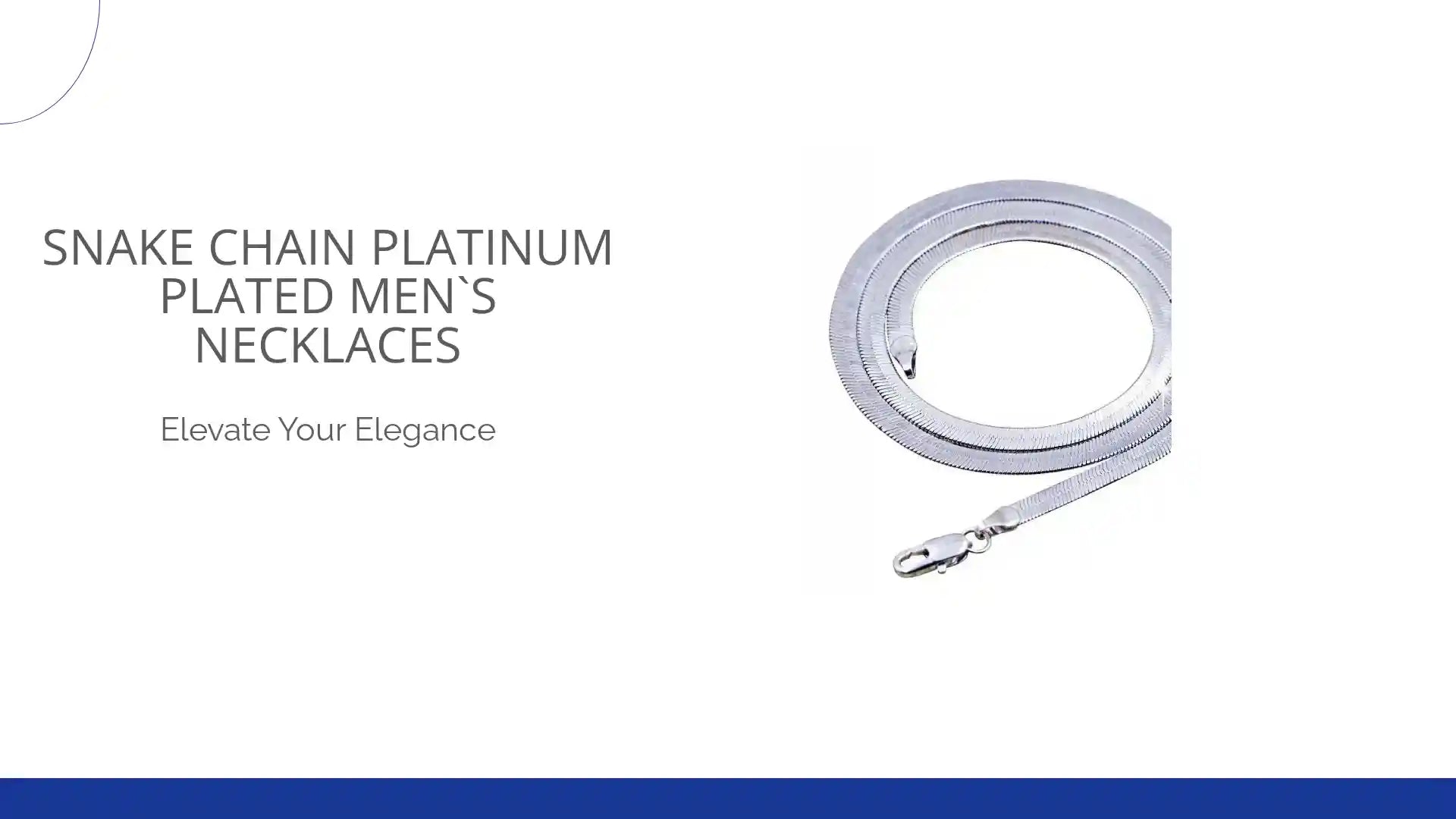 Snake Chain Platinum Plated Men`s Necklaces by@Outfy