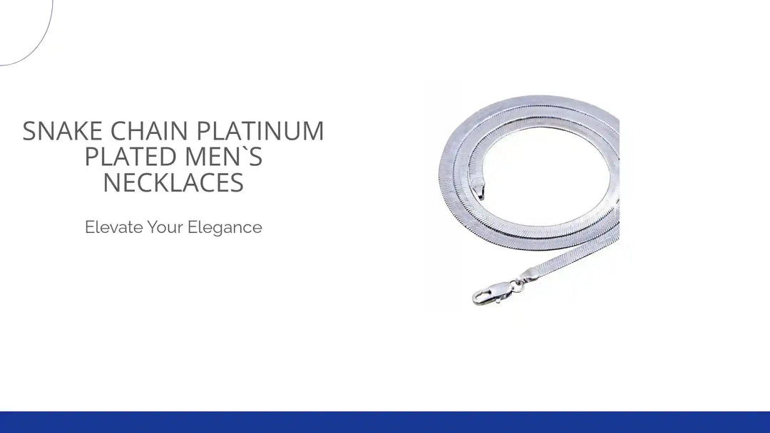 Snake Chain Platinum Plated Men`s Necklaces by@Outfy