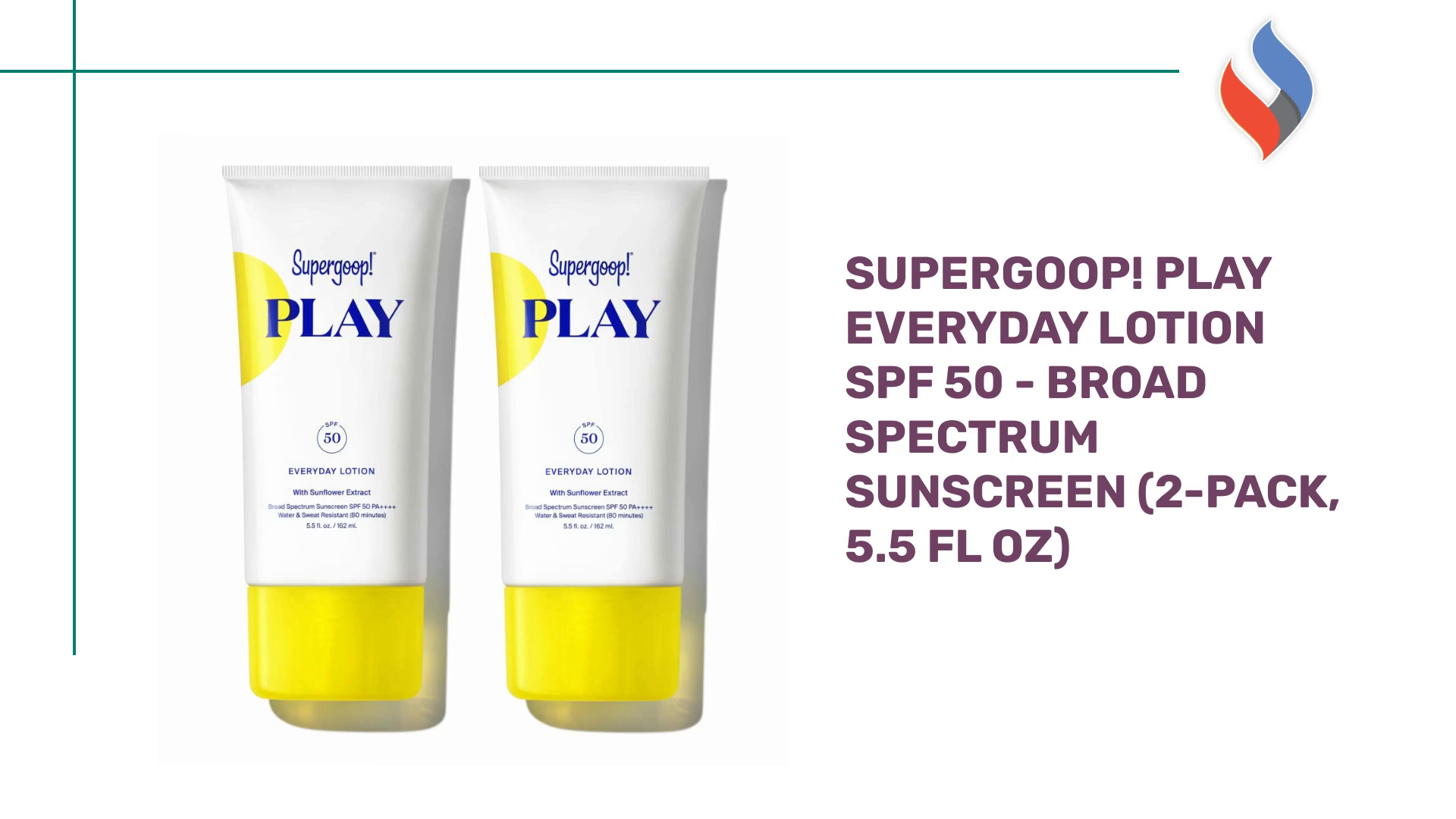 Supergoop! PLAY Everyday Lotion SPF 50 - Broad Spectrum Sunscreen (2-Pack, 5.5 fl oz) by@Outfy