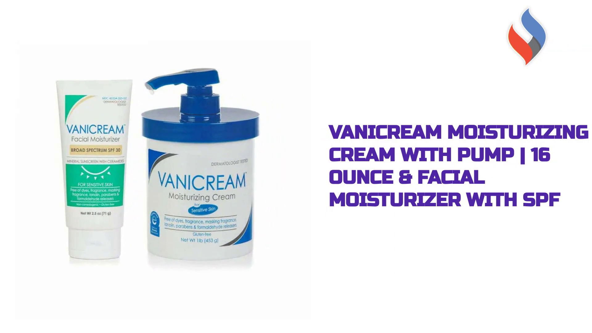 Vanicream Moisturizing Cream with Pump | 16 Ounce & Facial Moisturizer with SPF by@Outfy