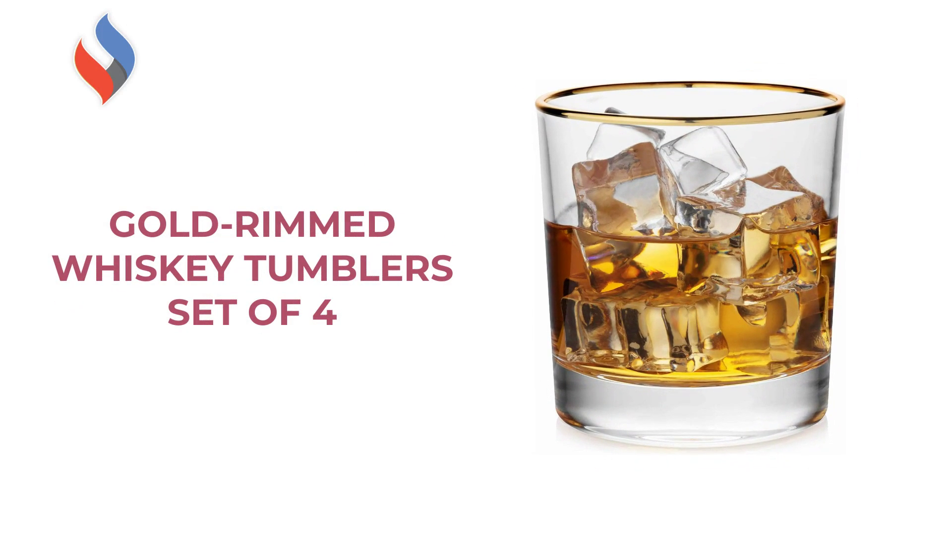 Gold-Rimmed Whiskey Tumblers Set Of 4 by@Outfy