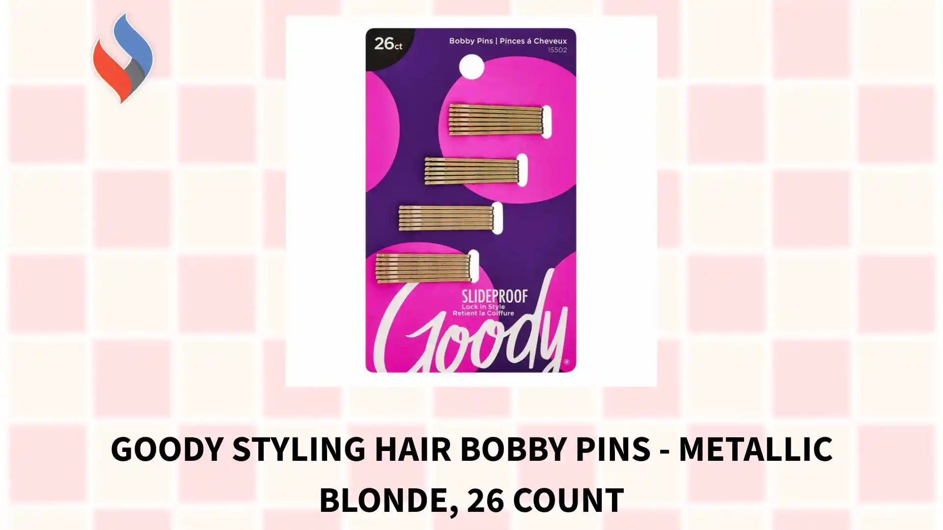 Goody Styling Hair Bobby Pins - Metallic Blonde, 26 Count by@Outfy